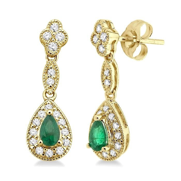 OnNoAe 14K White Gold Diamond Earrings