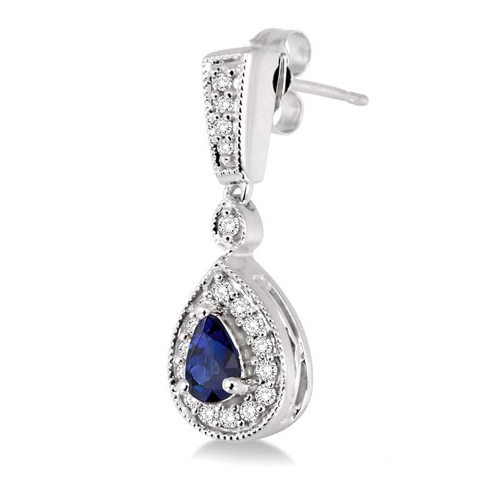 VioIon 14K White Gold Diamond Earrings