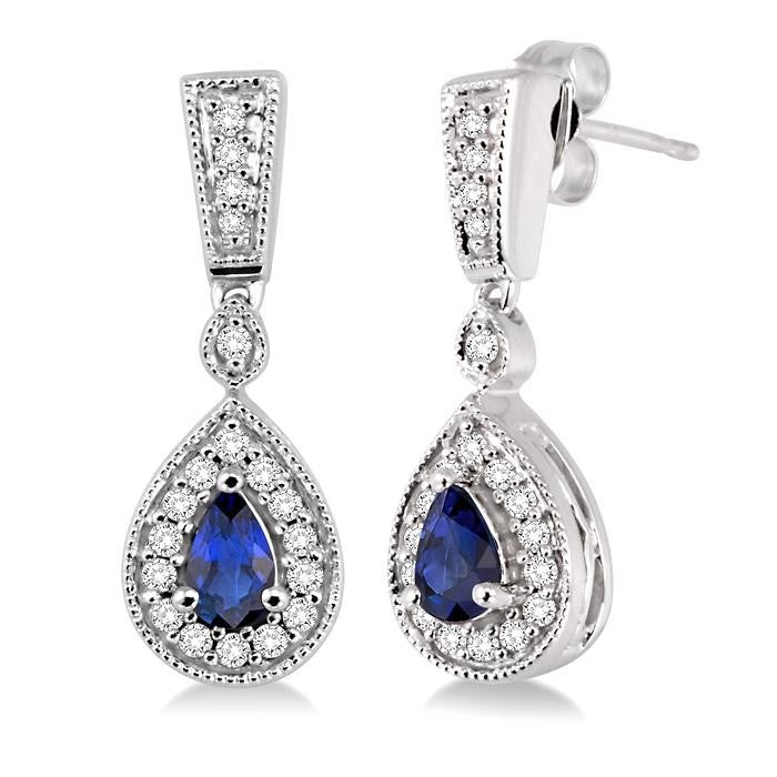 VioIon 14K White Gold Diamond Earrings