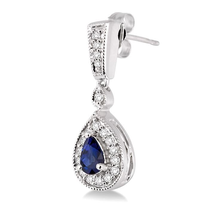 VioIon 14K White Gold Diamond Earrings