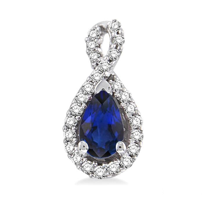 Pear Shape Gemstone & Diamond Earrings