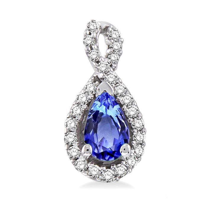 PEAR SHAPE GEMSTONE & DIAMOND EARRINGS