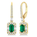 LuxRaIon LoVioVel 14K White Gold Diamond Halo Earrings