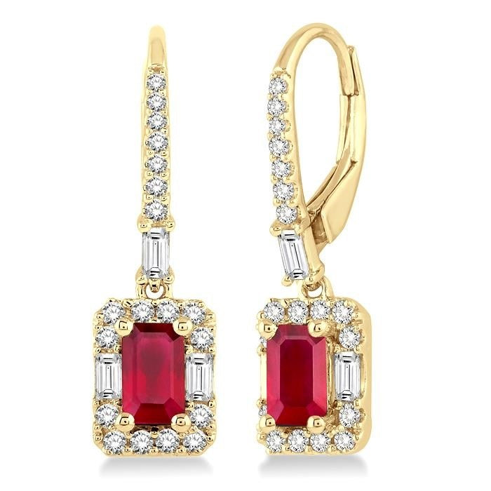 LysAeSol 14K White Gold Diamond Halo Earrings