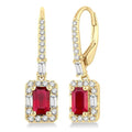 LysAeSol 14K White Gold Diamond Halo Earrings