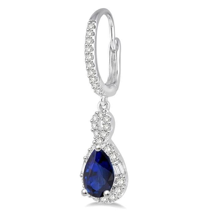 ElThXe LoThXe 14K White Gold Diamond Halo Earrings