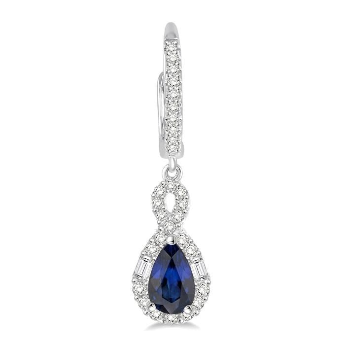 ElThXe LoThXe 14K White Gold Diamond Halo Earrings