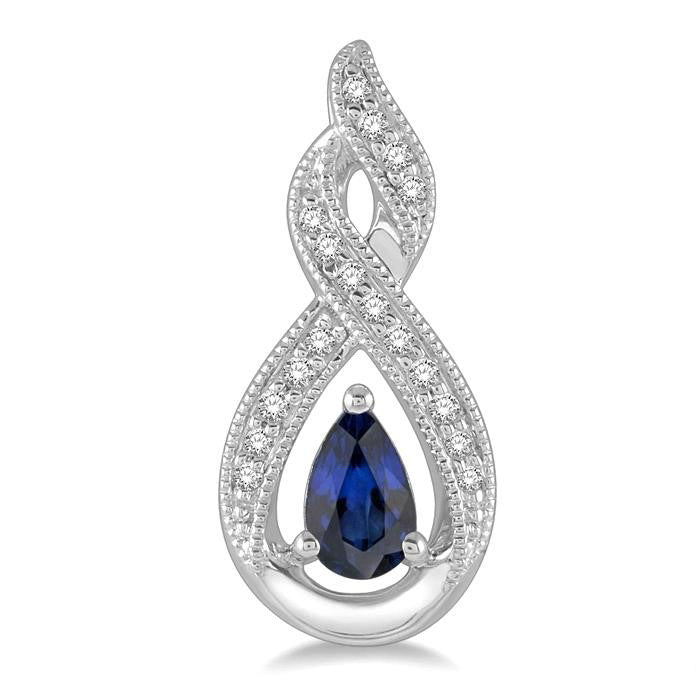 Pear Shape Gemstone & Diamond Earrings
