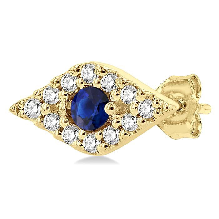 Evil Eye Petite Gemstone & Diamond Fashion Earrings