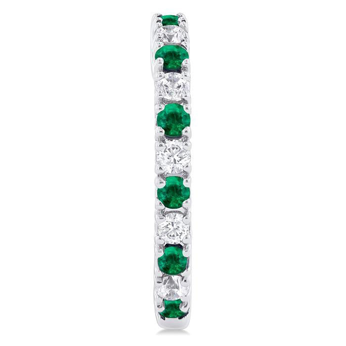 Gemstone & Petite Diamond Huggie Fashion Earrings