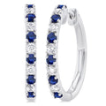 Gemstone & Petite Diamond Huggie Fashion Earrings
