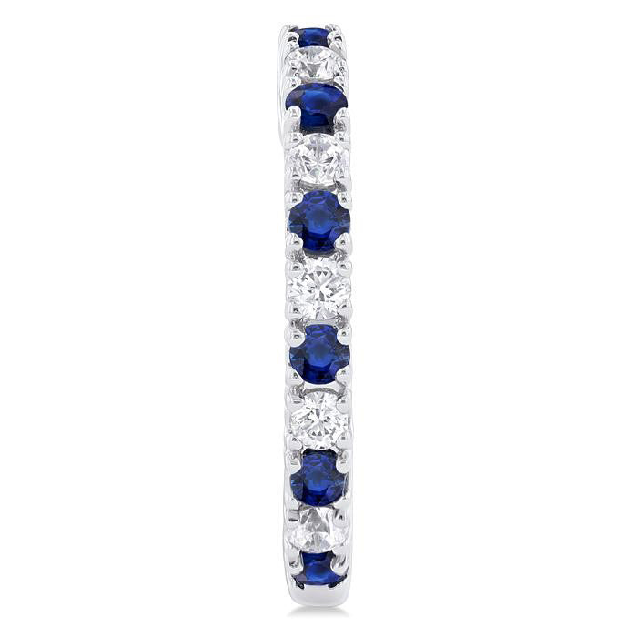 Gemstone & Petite Diamond Huggie Fashion Earrings
