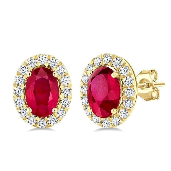 ElLoAr RaAeVio 14K White Gold Diamond Halo Earrings