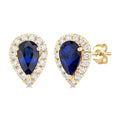 ArLinMir 14K White Gold Diamond Halo Earrings