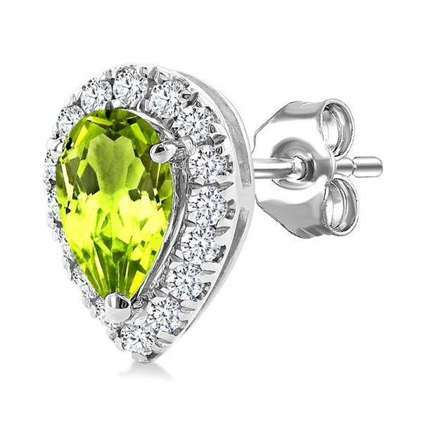 NoLysAe LysSolAr 14K White Gold Diamond Halo Earrings