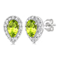 NoLysAe LysSolAr 14K White Gold Diamond Halo Earrings
