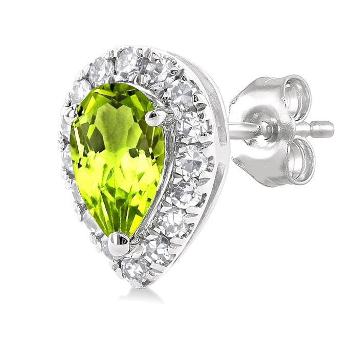 NoLysAe LysSolAr 14K White Gold Diamond Halo Earrings