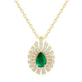 Elysian Pear Shape Gemstone & Diamond Pendant