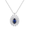 Luna Pear Shape Gemstone & Diamond Pendant