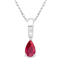 Aurora Pear Shape Gemstone Solitaire Pendant