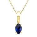 Cascade Oval Shape Gemstone Solitaire Pendant