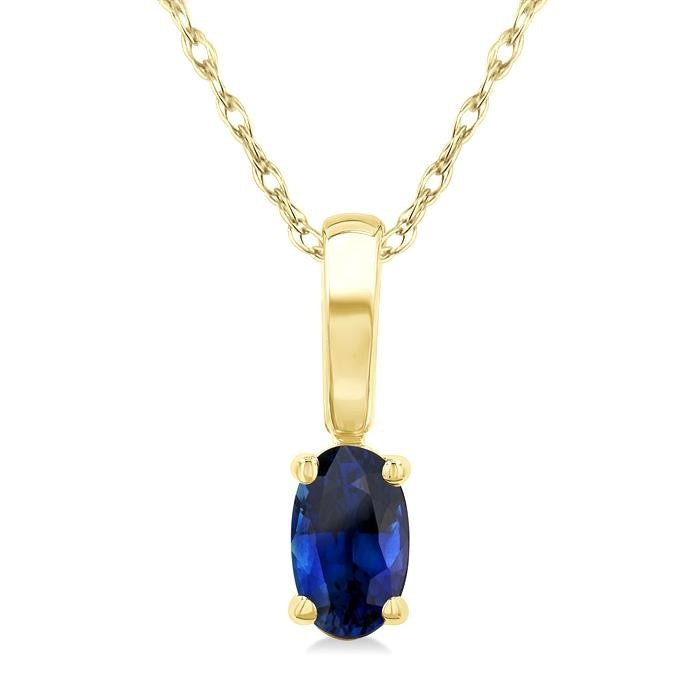 Cascade Oval Shape Gemstone Solitaire Pendant