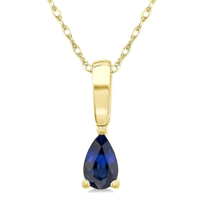 Zephyr Pear Shape Gemstone Solitaire Pendant