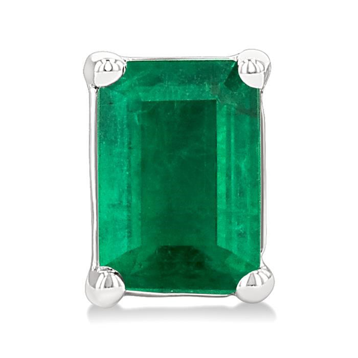 Emerald Shape Gemstone Stud Earrings