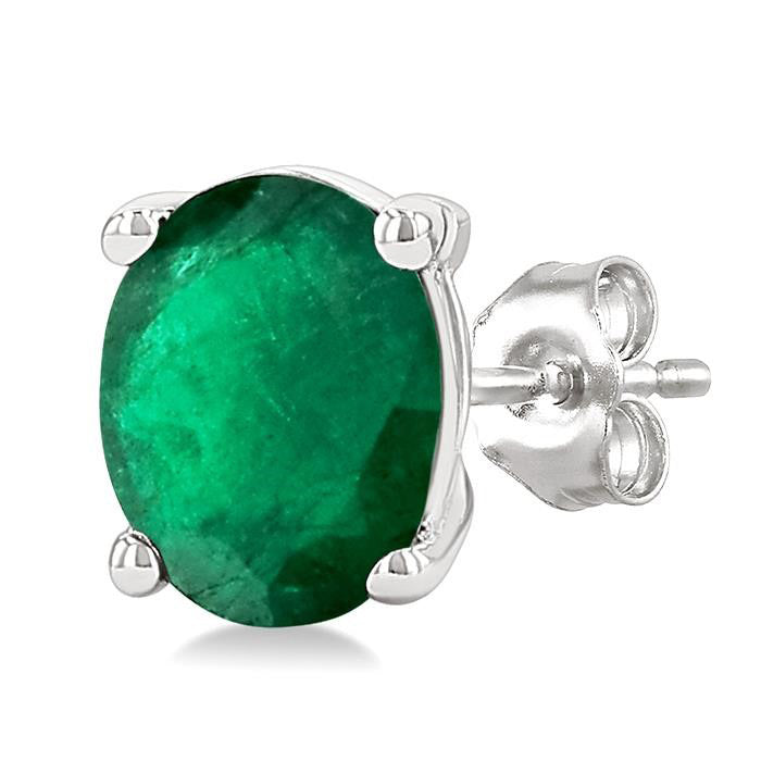 Oval Shape Gemstone Stud Earrings