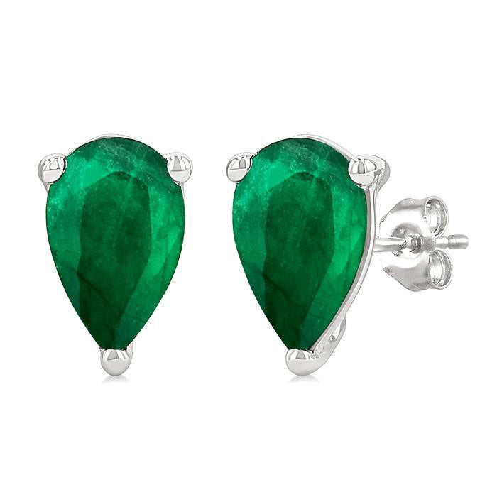 Pear Shape Gemstone Stud Earrings