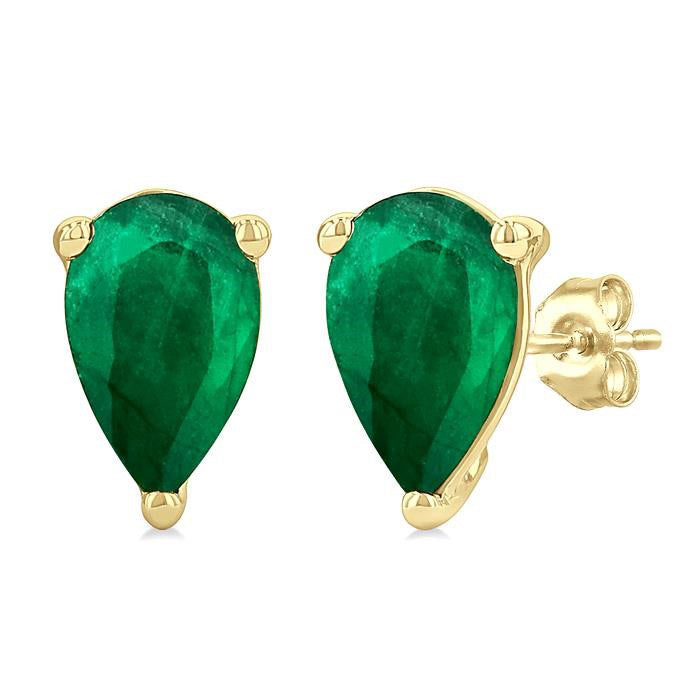 Pear Shape Gemstone Stud Earrings