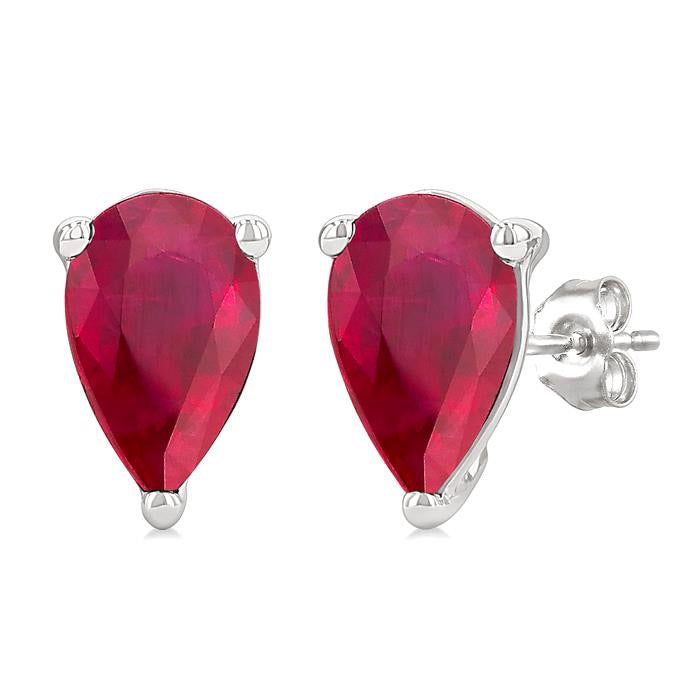 Pear Shape Gemstone Stud Earrings