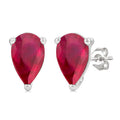 Pear Shape Gemstone Stud Earrings