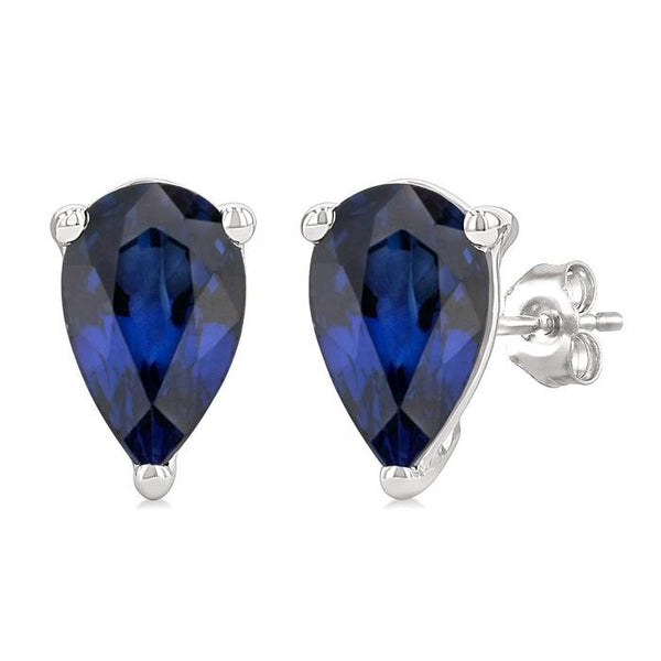 Pear Shape Gemstone Stud Earrings