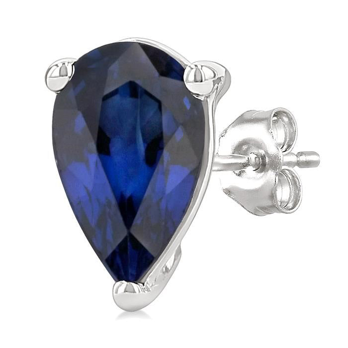 Pear Shape Gemstone Stud Earrings