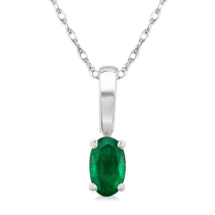 Sable Oval Shape Gemstone Solitaire Pendant