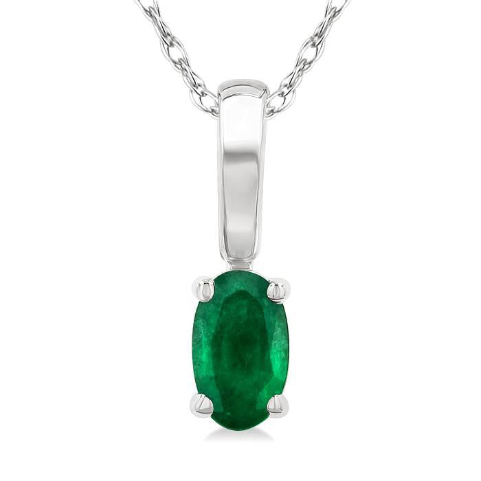 Sable Oval Shape Gemstone Solitaire Pendant