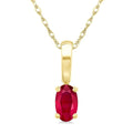 Halcyon Oval Shape Gemstone Solitaire Pendant