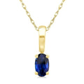 Cascade Oval Shape Gemstone Solitaire Pendant