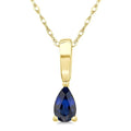 Zephyr Pear Shape Gemstone Solitaire Pendant