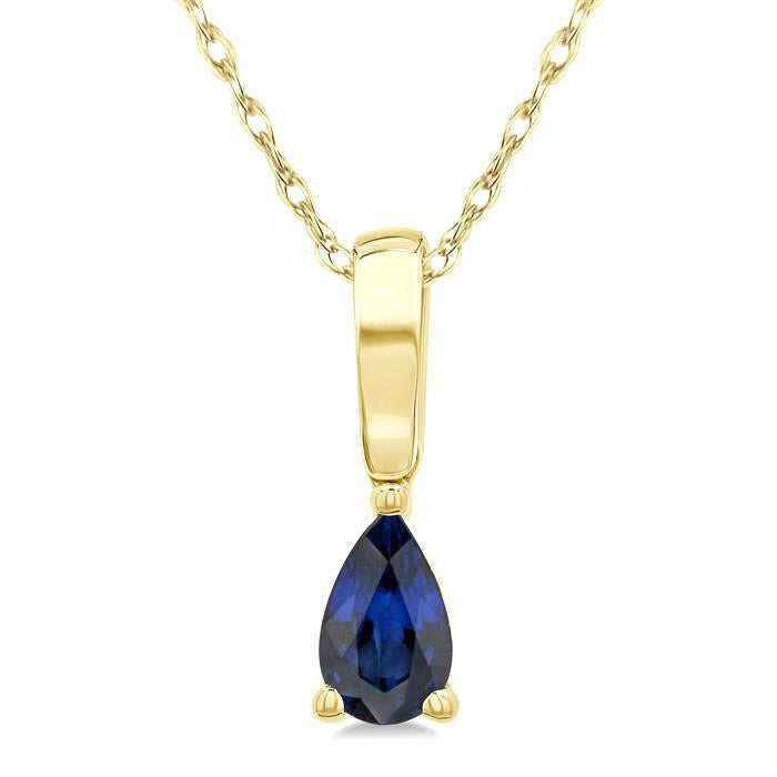 Zephyr Pear Shape Gemstone Solitaire Pendant