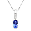 Cascade Oval Shape Gemstone Solitaire Pendant