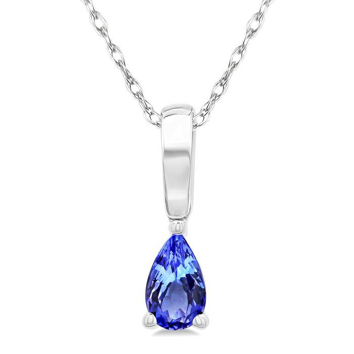 Thalia Pear Shape Gemstone Solitaire Pendant