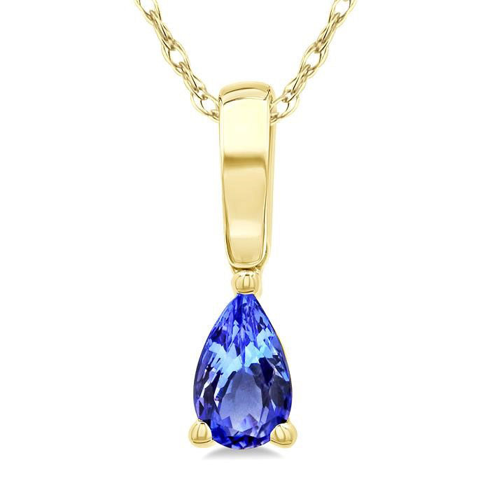 Thalia Pear Shape Gemstone Solitaire Pendant