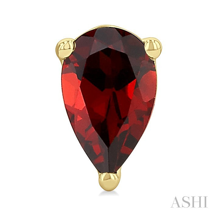 4X3 MM Pear Shape Garnet Semi-Precious Stud Earrings in 10K Yellow Gold