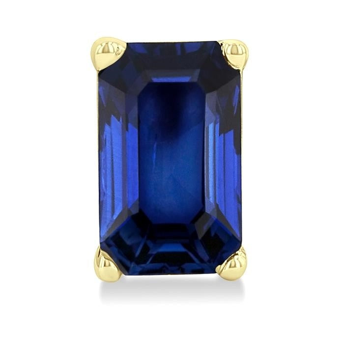 Emerald Shape Gemstone Stud Earrings