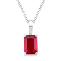 Solstice Emerald Shape Gemstone Solitaire Pendant