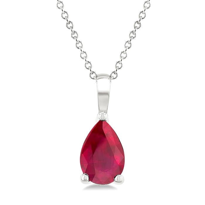 Sable Pear Shape Gemstone Solitaire Pendant
