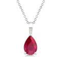 Sable Pear Shape Gemstone Solitaire Pendant