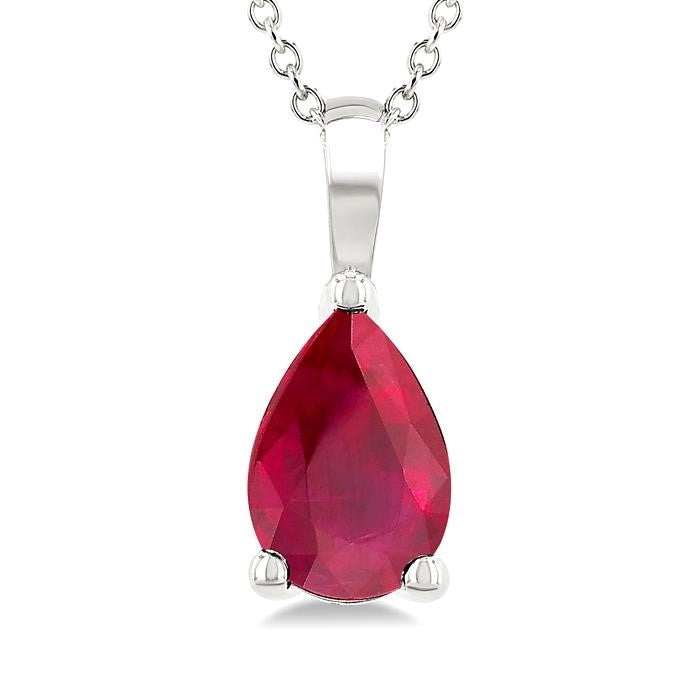 Sable Pear Shape Gemstone Solitaire Pendant